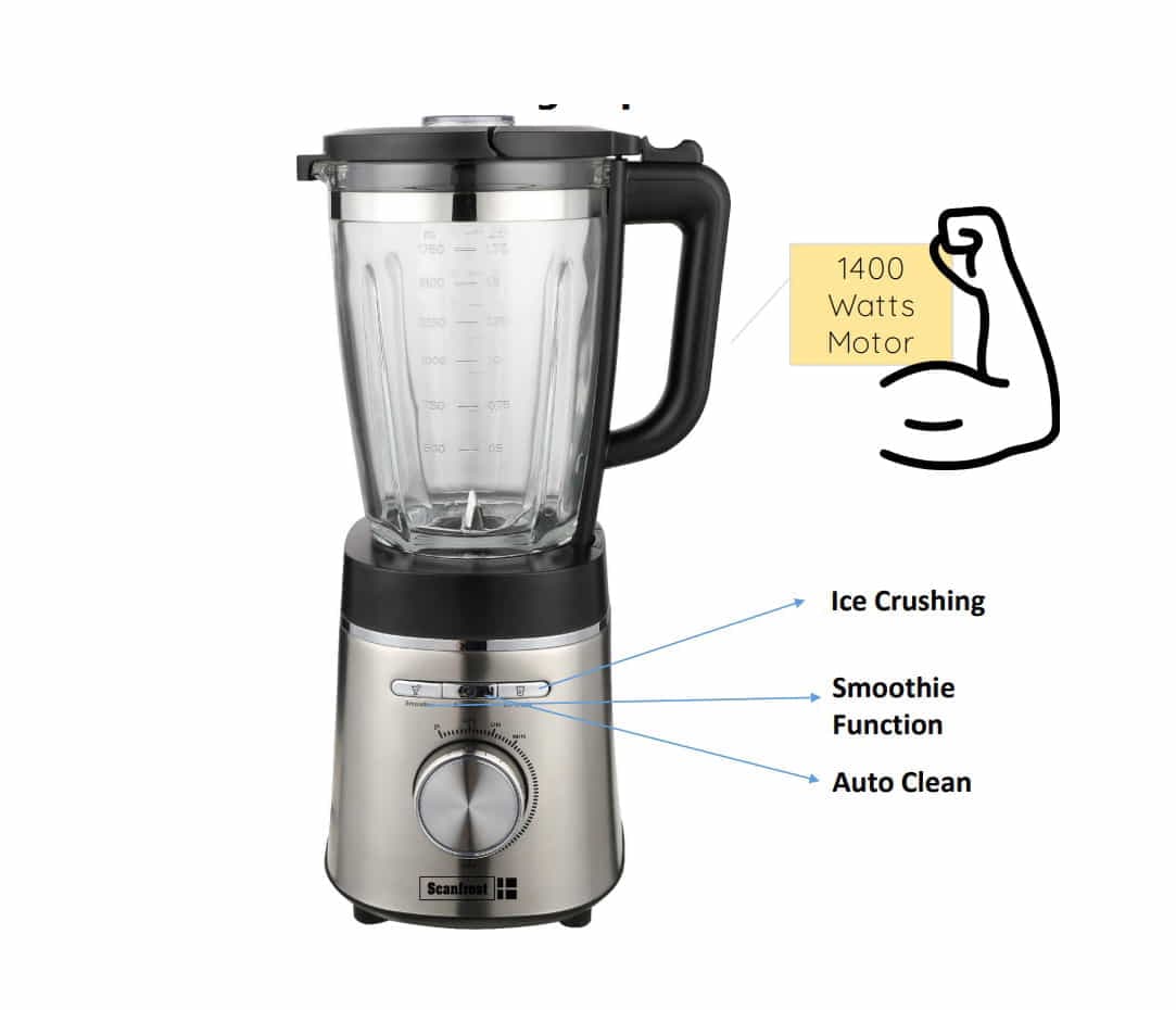 Image for Scanfrost Smoothie Maker with Pulse Function SFKAB1400W